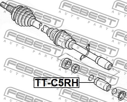 Febest TT-C5RH - Шарнирный комплект, ШРУС, приводной вал parts5.com