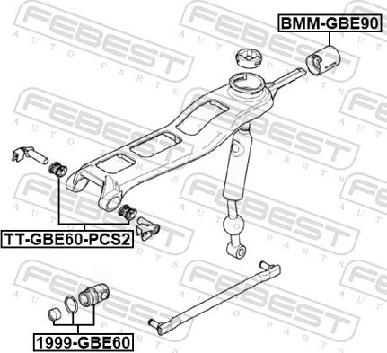 Febest TT-GBE60-PCS2 - Втулка, шток вилки переключения передач parts5.com