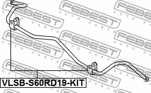 Febest VLSB-S60RD19-KIT - Ремкомплект, подшипник стабилизатора parts5.com