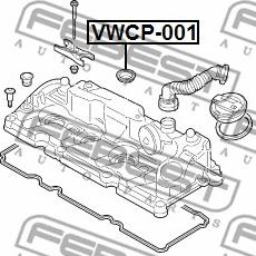 Febest VWCP-001 - Уплотнительное кольцо, клапанная форсунка parts5.com