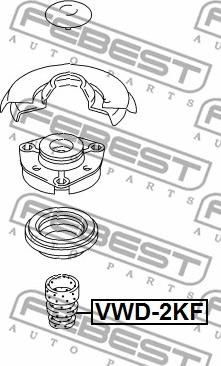 Febest VWD-2KF - Отбойник, демпфер амортизатора parts5.com