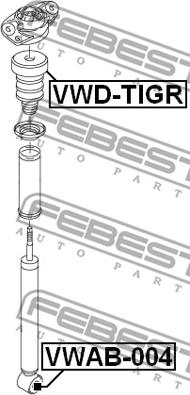 Febest VWD-TIGR - Отбойник, демпфер амортизатора parts5.com