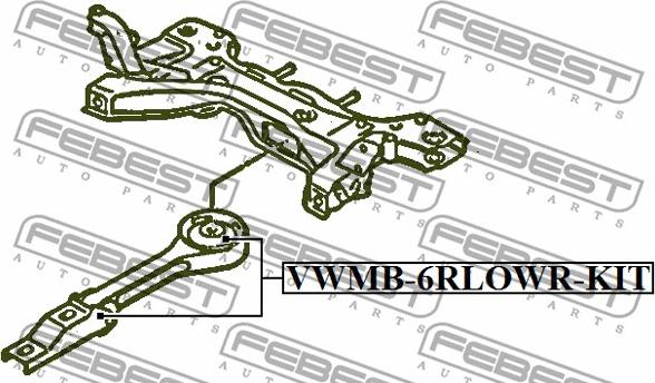 Febest VWMB-6RLOWR-KIT - Подушка, опора, подвеска двигателя parts5.com