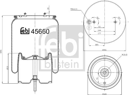 Febi Bilstein 45660 - Кожух пневматической рессоры parts5.com