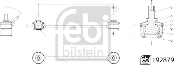 Febi Bilstein 192879 - Тяга / стойка, стабилизатор parts5.com