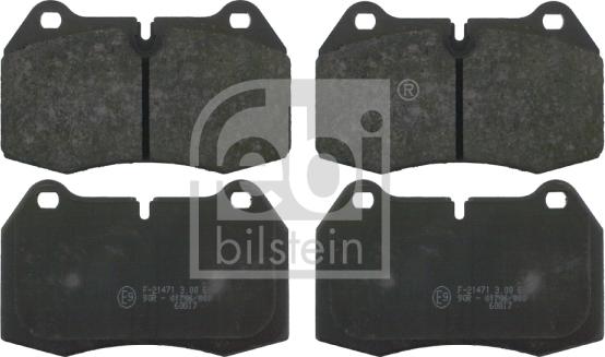 Febi Bilstein 16109 - Тормозные колодки, дисковые, комплект parts5.com