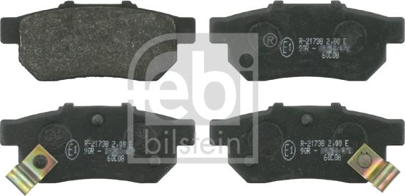 Febi Bilstein 16301 - Тормозные колодки, дисковые, комплект parts5.com