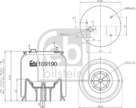 Febi Bilstein 109190 - Кожух пневматической рессоры parts5.com