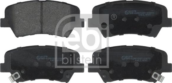 Febi Bilstein 116261 - Тормозные колодки, дисковые, комплект parts5.com