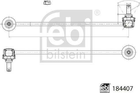 Febi Bilstein 184407 - Тяга / стойка, стабилизатор parts5.com