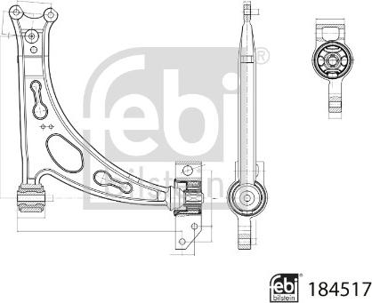 Febi Bilstein 184517 - Рычаг подвески колеса parts5.com