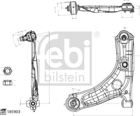 Febi Bilstein 185903 - Рычаг подвески колеса parts5.com