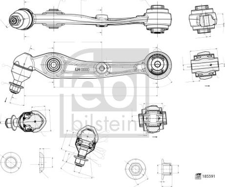 Febi Bilstein 185591 - Рычаг подвески колеса parts5.com