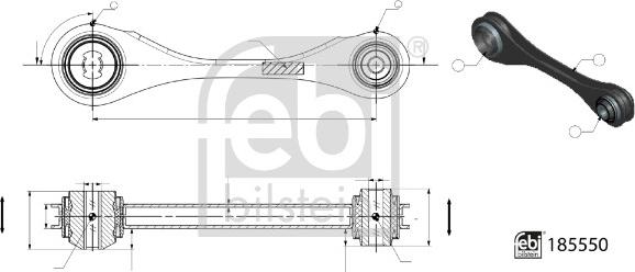 Febi Bilstein 185550 - Рычаг подвески колеса parts5.com