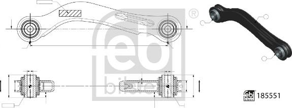 Febi Bilstein 185551 - Рычаг подвески колеса parts5.com