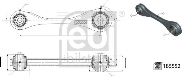 Febi Bilstein 185552 - Рычаг подвески колеса parts5.com