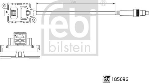 Febi Bilstein 185696 - NOx-датчик, впрыск карбамида parts5.com