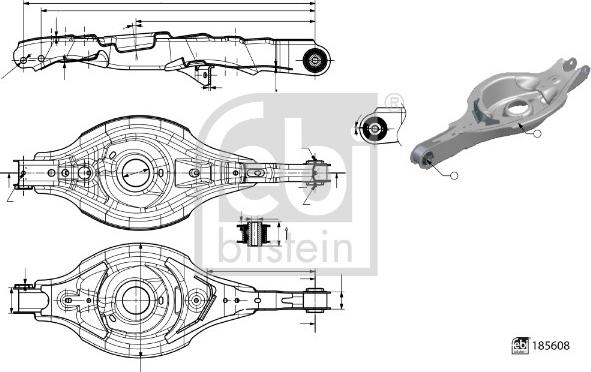 Febi Bilstein 185608 - Рычаг подвески колеса parts5.com