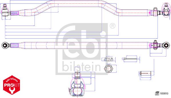 Febi Bilstein 185893 - Поперечная рулевая тяга parts5.com