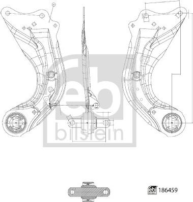 Febi Bilstein 186459 - Рычаг подвески колеса parts5.com