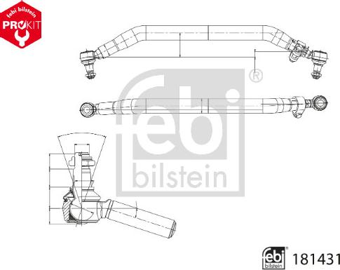 Febi Bilstein 181431 - Поперечная рулевая тяга parts5.com