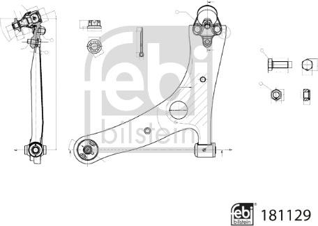 Febi Bilstein 181129 - Рычаг подвески колеса parts5.com