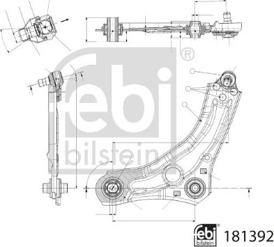 Febi Bilstein 181392 - Рычаг подвески колеса parts5.com