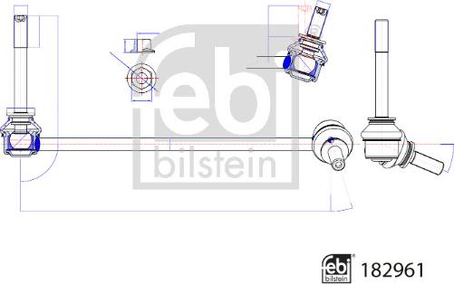 Febi Bilstein 182961 - Тяга / стойка, стабилизатор parts5.com