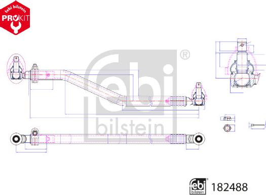 Febi Bilstein 182488 - Продольная рулевая тяга parts5.com