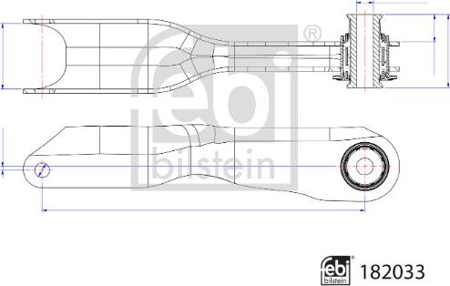 Febi Bilstein 182033 - Рычаг подвески колеса parts5.com