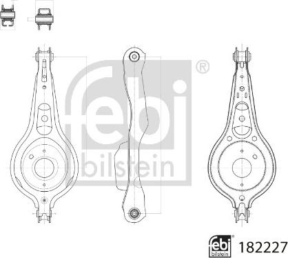 Febi Bilstein 182227 - Рычаг подвески колеса parts5.com