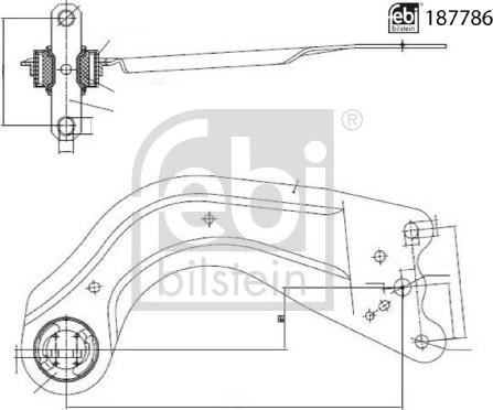 Febi Bilstein 187786 - Рычаг подвески колеса parts5.com