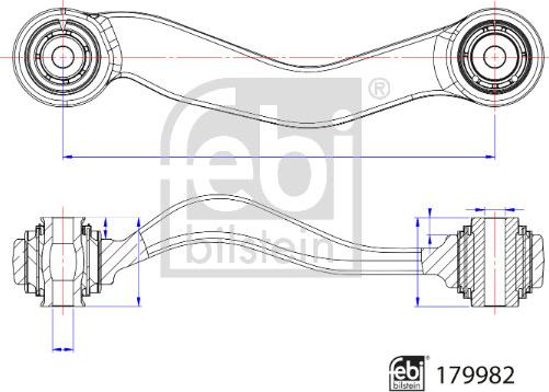 Febi Bilstein 179982 - Рычаг подвески колеса parts5.com