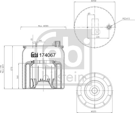 Febi Bilstein 174067 - Кожух пневматической рессоры parts5.com