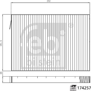 Febi Bilstein 174257 - Фильтр воздуха в салоне parts5.com