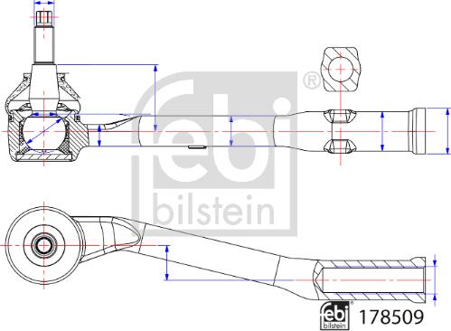 Febi Bilstein 178509 - Наконечник рулевой тяги, шарнир parts5.com