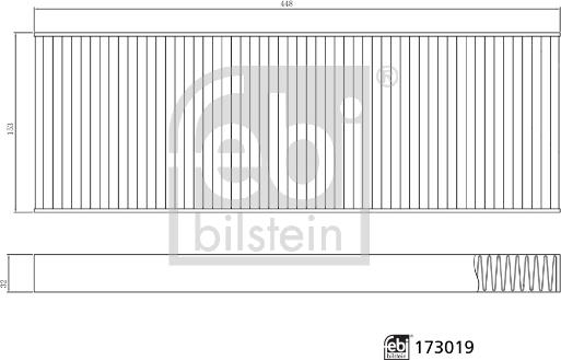 Febi Bilstein 173019 - Фильтр воздуха в салоне parts5.com