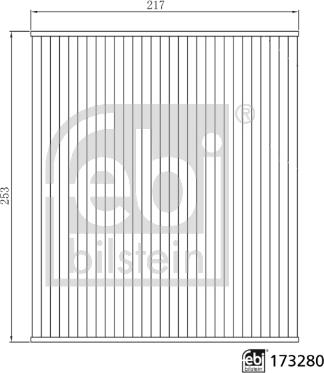 Febi Bilstein 173280 - Фильтр воздуха в салоне parts5.com