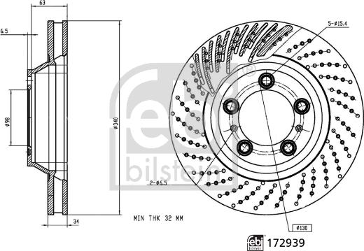 Febi Bilstein 172939 - Тормозной диск parts5.com