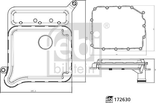 Febi Bilstein 172630 - Гидрофильтр, автоматическая коробка передач parts5.com