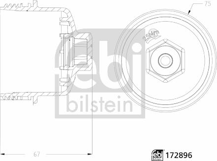 Febi Bilstein 172896 - Крышка, корпус масляного фильтра parts5.com