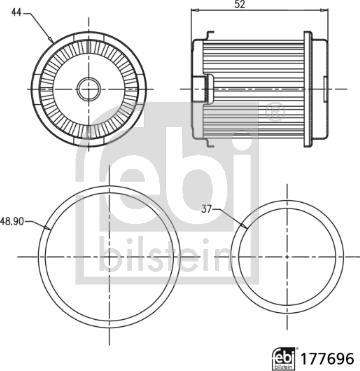 Febi Bilstein 177696 - Гидрофильтр, автоматическая коробка передач parts5.com