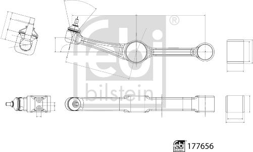 Febi Bilstein 177656 - Рычаг подвески колеса parts5.com