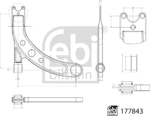 Febi Bilstein 177843 - Рычаг подвески колеса parts5.com