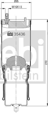 Febi Bilstein 35436 - Fuelle, suspensión de la cabina parts5.com