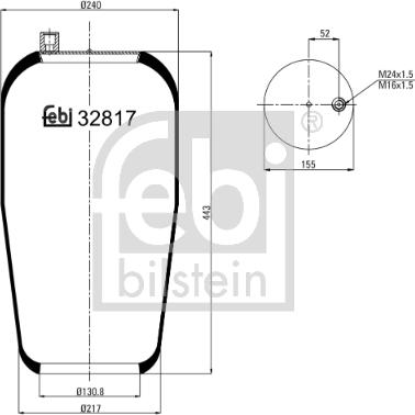 Febi Bilstein 32817 - Fuelle, suspensión neumática parts5.com