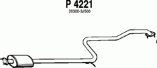 Fenno P4221 - Средний глушитель выхлопных газов parts5.com