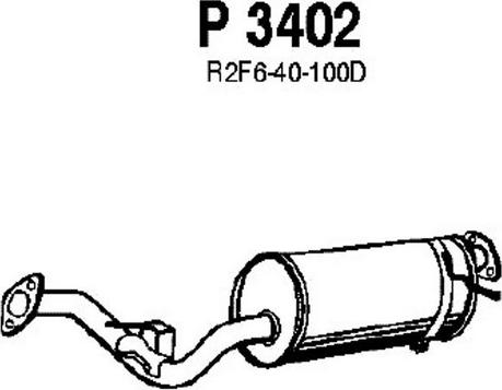 Fenno P3402 - Средний глушитель выхлопных газов parts5.com