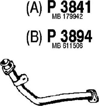 Fenno P3841 - Труба выхлопного газа parts5.com