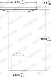 Ferodo 93687 - Заклепка, накладки барабанного тормоза parts5.com